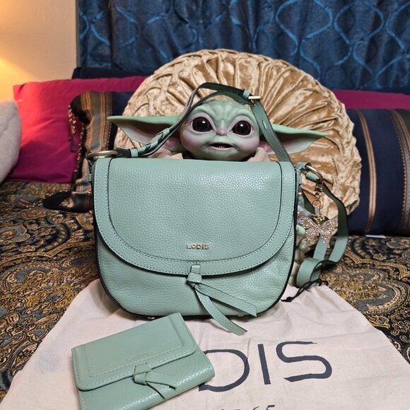 Lodis Handbags - Lodis Jade Leather Elia Crossbody Bag and Matching Wallet - New